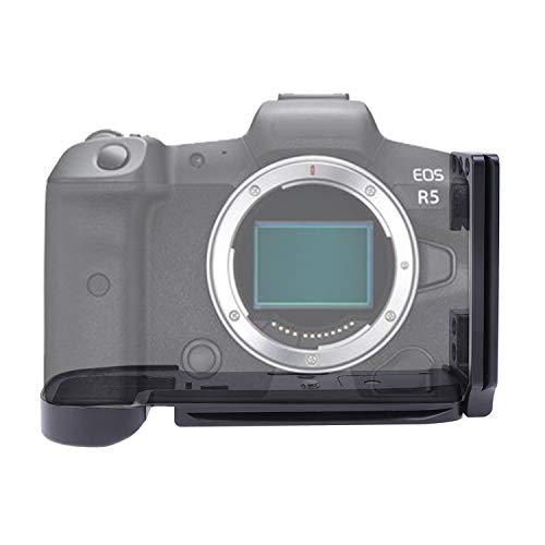 R5 R6 L Bracket Plate, Hersmay Verstellbare vertikale Schnellwechselplatte Handgriff Halterung L Winkel für Canon EOS R5 R6 R5C spiegellose Kamera Cover