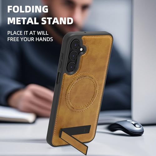 Image of Lunivop for Samsung Galaxy A16 5G Phone Case 6.7 inch PU Leather Brown