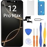 LL TRADER スクリーン 交換用 iPhone 12 Pro Max 6.7インチ LCD Retina FHD ディスプレイ COF タッチスクリーン デジタイザー 修理ツールキット、防水テープ、スクリーンプロトクター 2025 USA 新モデル