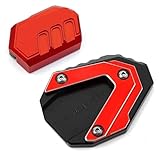 Béquille Pad Plaque Agrandisseur pour Y&AMAHA XMAX300 XMAX125 XMAX250 Xmax 300 125 250 2017 2022 Béquille De Moto Plaque De Support Latérale Colonne Auxiliaire(CP Red)