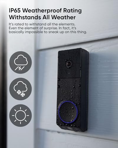 Image of WYZE Wireless Duo Cam Video Doorbell (Chime Included), Battery Powered, 2K Full HD Video, 2 Cameras (People and Package), 2-Way Audio, Color Night Vision (Renewed)