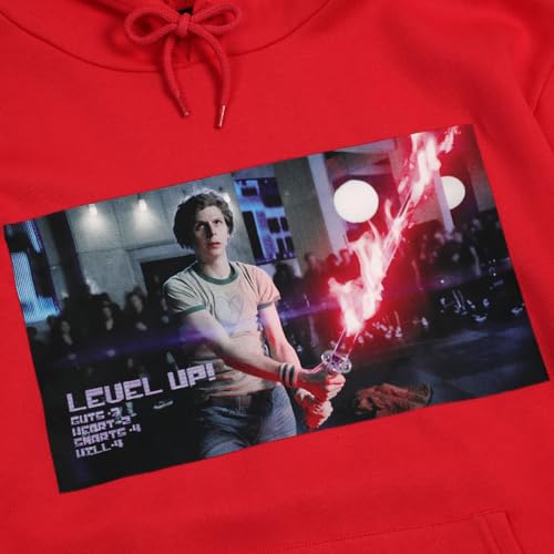 Scott Pilgrim Vs. The World Level Up Adult Black Long Sleeve Hooded Sweatshirt2