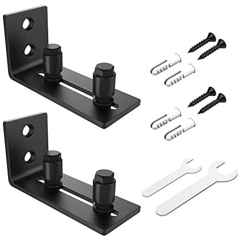 ZEKOO Multifunctional Sliding Barn Door Hardware Door Doorframe Bottom Floor Guide Adjustable Wall Guide Screws (2 PCS) Cover