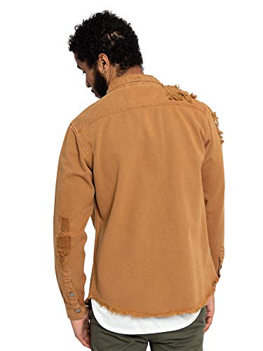 Image of VICTORIOUS Men's Distressed Denim Jacket