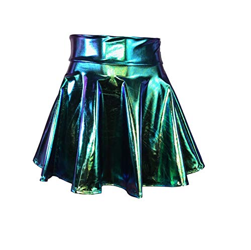 Holographic Oil Slick Skater Skirt - Made in USA3