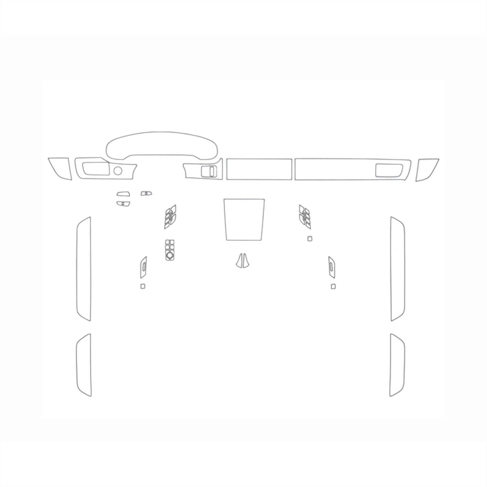 Autoschutzfolie Transparente Auto Styling Center Konsole Dashboard Innen Trim Schutz Film Aufkleber Für Porsche Für Taycan 2020(A full set of 46 PCS)