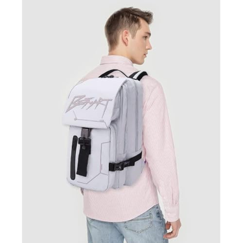 BESMART Hiking Outdoor Travel Backpack with Design, Water-Resistant Laptop Daypack Book Bag with Multi-Layer for Men & Woman (Light Grayish Blue)2