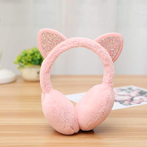 Women's Winter Warm Cat Ear Muffs Cute Catear Earmuff For Girls (Pink) #TOP1