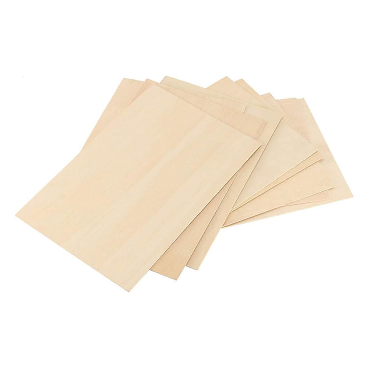 10 Piezas Rodajas de Madera Rectangulares para Bricolaje, 30cm, 2