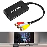 【Breite Kompatibilität】Dieser 1080P AV zu HDMI Adapter wird häufig mit VHS/ VCR Recorder DVD, PS2, N64, Xbox, SNES, Skybox, PS3,STB usw und allen Arten von Geräten mit RCA Composite Ausgängen verwendet.