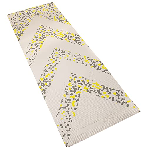 GoZone Alfombrilla de ejercicio para yoga, diseño reversible, superficie antideslizante hecha de goma de PVC, fácil de almacenar y transportar, uso para yoga, combo gris, 60x172x1 cm Cover