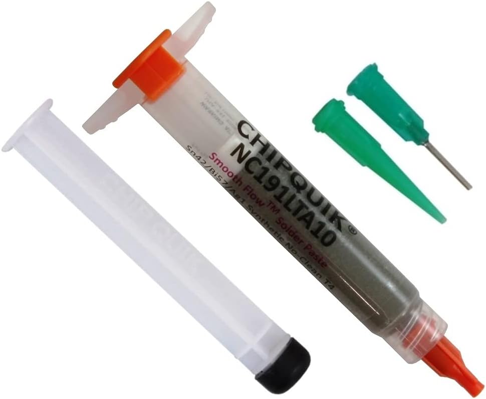 Chip Quik Smooth Flow Low Temp Solder Paste Sn42/Bi57/Ag1 T4 10g Syringe