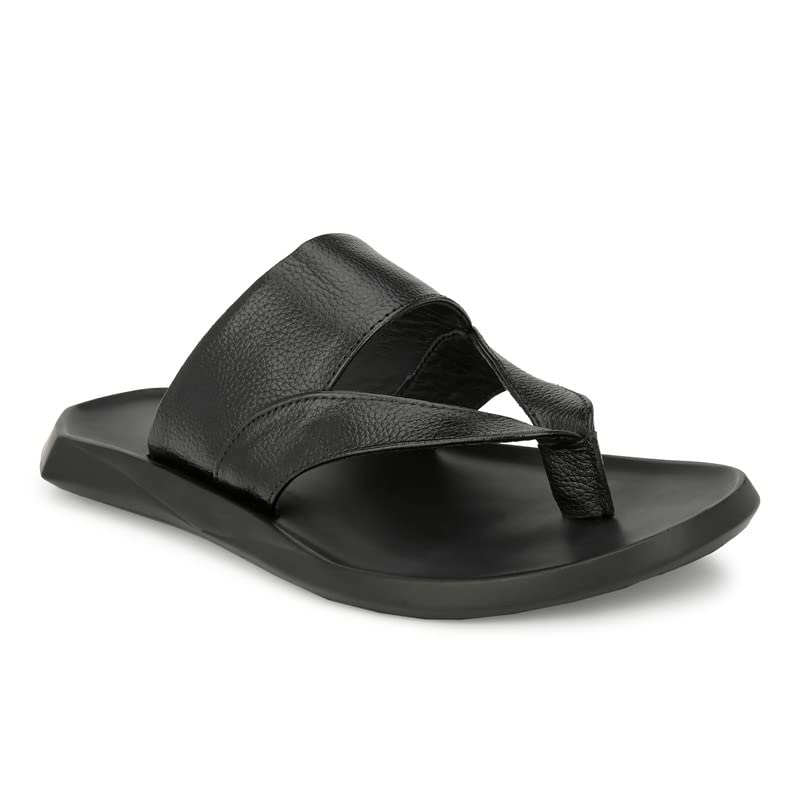 TrueYarn Original Leather Slippers for Men | Leather Sliders for Men | Thong Sandals for Men | Stylish | Durable | Anti-Skid