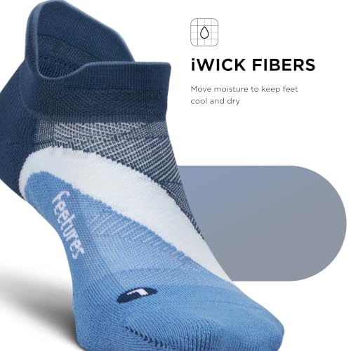 Image of Feetures Elite Light Cushion No Show Tab Sock Wave