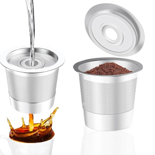 Image of Supvox Compatible with Keurig Coffee Machine, Reusable Stainless Steel K Cup, Food Grade 304 Stainless Steel Coffee Pod