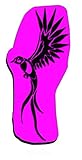 Pierre Tatouage Temporaire Ephémère Magic Tattoo oiseau du paradis 7,5cm x 3,5-cm (pierre seule sans kit encreur recharge 20 ml+encreur disponible sur amazon magic tattoo)