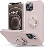 MOCCA Compatible with iPhone 12 Pro Max Phone Case 6.7 inch with Ring Kickstand | Super Soft Microfi