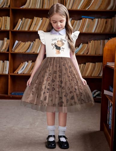 Image of Arshiner Toddler Tutu Dress Little Girls Fluffy Summer Dresses Casual Party Tulle Sundress for Kids 2-6Y