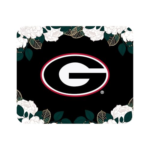 Mouse Pad, Fabric, University of Georgia Standard/Floral White