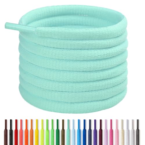 Image of Handshop 1 /4 inch Oval Athletic Shoelaces 24 inch-72 inch in 22 Colors Half Round Shoe Laces