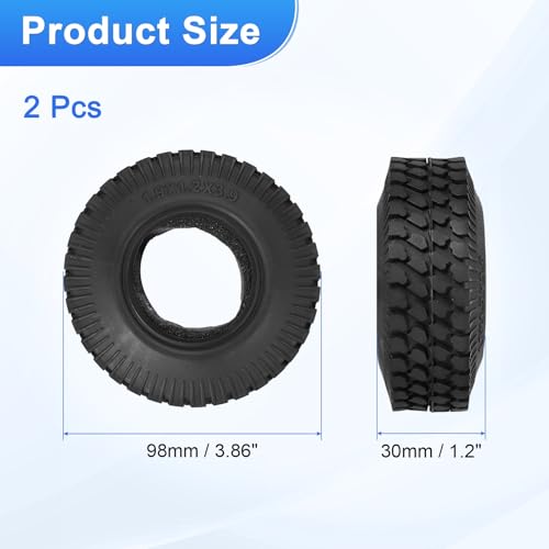 Pneus de voiture RC en caoutchouc Premium Type C avec mousse interne - 2
