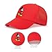 Disney Men's Standard Adult Trucker Hat, Mickey Mouse Mesh Snapback Baseball Cap, Red, ONE Size