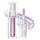 HOSAILY Glitter Chameleon Liquid Lipsticks, Diamond Shimmer Glow Metallic Lip Gloss, Long Lasting Waterproof Shiny Glimmer Sparkly Lipstick for Women Girls Face Eye Glow Christmas Party Makeup Gift 6#