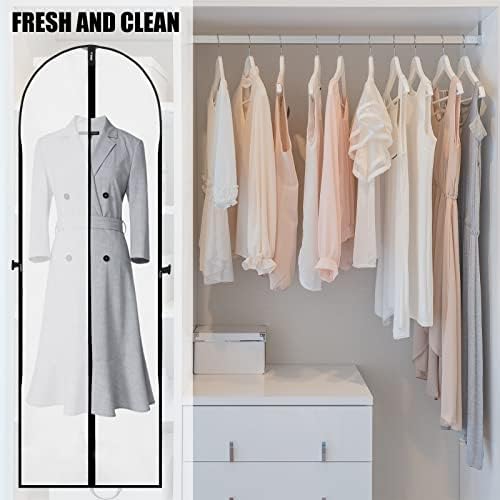 RosewineC Long Dress Covers Garment Storage Bags, Eco-Friendly Dress Bags Covers Long Garment Bags PEVA Clothes Cover Bags with Zip (60x180 cm), Waterproof Anti-mite Breathable for Storage and Travel