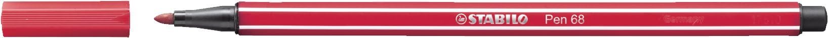 Stabilo Pen 68, 1 Piece of Felt tip, Middle tip Red Rojo Oscuro