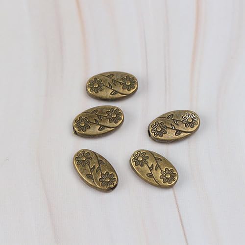 Miniatura 6 de Comimark 100 cuentas espaciadoras de flores, perfectas para hacer joyas y accesorios de pulseras