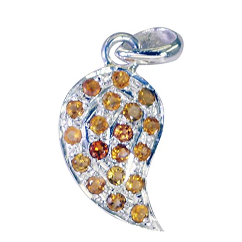 Pendentif citrine en argent 925 le cadeau d'anniversaire idéal