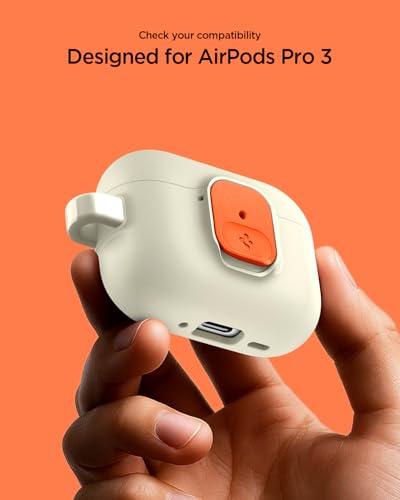 Coque AirPods Pro 3 Spigen antichoc évite rayures et chutes Orange - 3