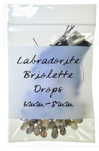 Dazzling Displays 100-Pack 4 Mil Transparent Small Plastic Clear Resealable Poly Bags (3 x 4 Inch) with Writable White Block - Ideal for Tiny Items