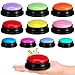 Ovveroche 10 Pieces Recordable Answer Buzzers Button Answer Buzzers Game Show Buzzer Recordable Button Classroom Buzzers Perfect for Study Office Home and Pet Buttons Training Toy