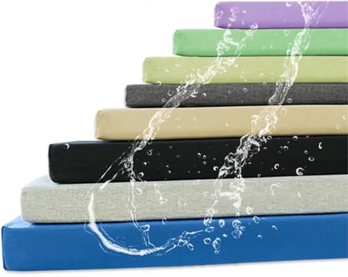 Custom Bench Cushion Indoor Washable,Outdoor Waterproof Patio Furniture Cushions Bay Window Seat Cushions,Non-Slip Porch Swing Pad with Removable Cover for Garden Backyard Wicker Loveseat