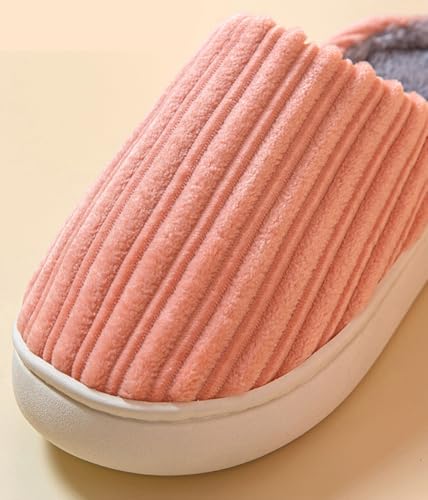 Corduroy Slippers Unisex Winter House Slippers Plush Fuzzy Slipper Corduroy Cotton Slippers Non-Slip Bedroom Slippers Shoes4