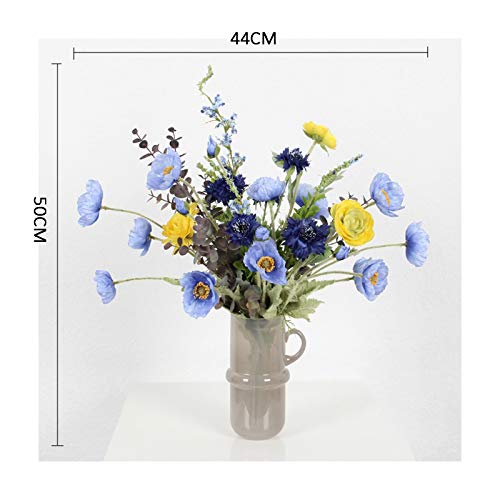 Flores artificiales decorativas para mesas de boda y centro de oficina 5