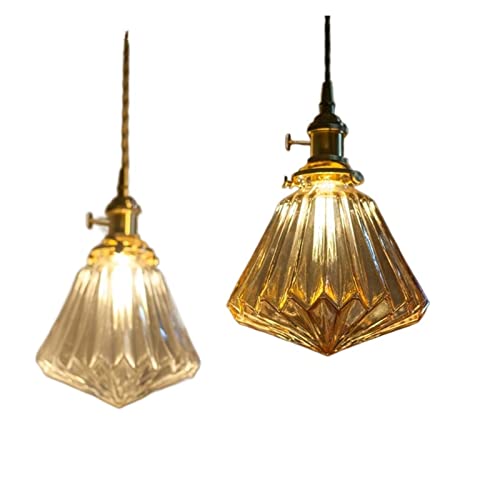 Lampe de restaurant moderne avec plafonnier en verre transparent et laiton