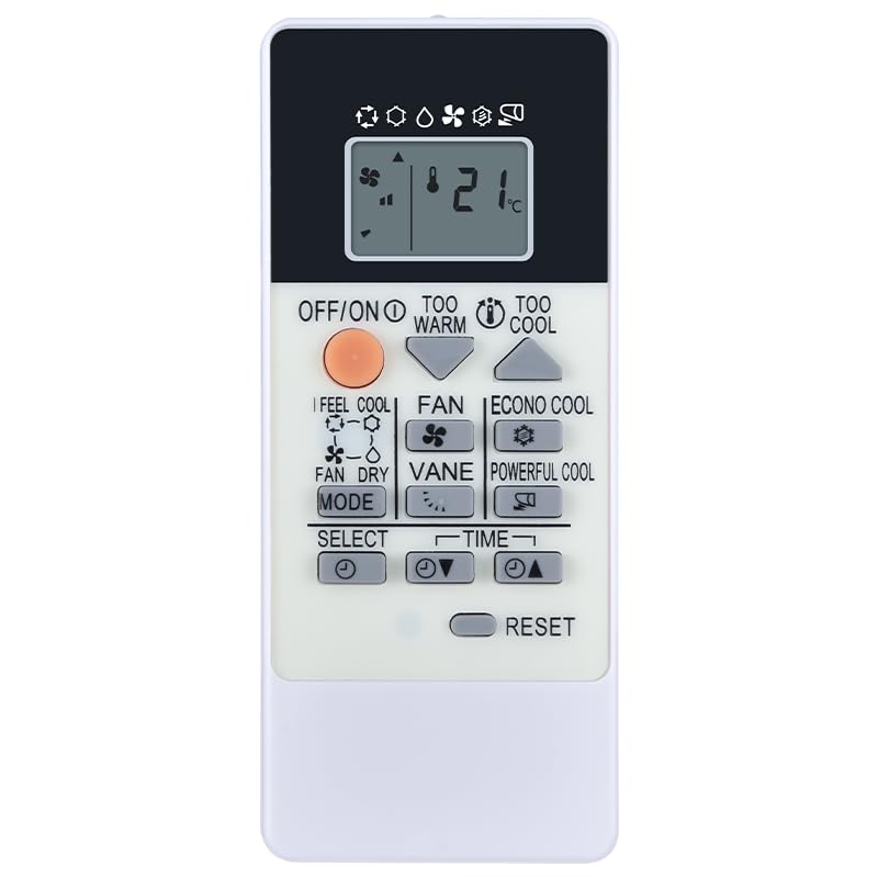 CLVIZCXOM RU18A Control remoto para aire acondicionado adecuado para Mitsubishi MSZ-DM25VA MSZ-HJ35VA MSZ-HJ25VA MSZ-DM25VA-ER1 MSZ-DM35VA-ER1 Mando a distancia de repuesto para aire acondicionado