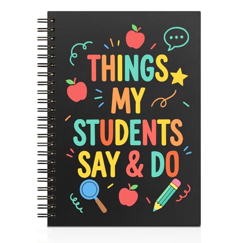 WHTYEFZ Things My Students Say Do Horizontal Lined Spiral Notebook,...
