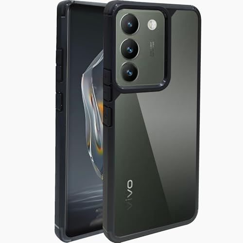 Image of A rtistque Hard Clear Back Cover Case for Vivo T3 5G / Vivo Y200e 5G | Shockproof TPU | Acrylic Armor | Stylish Protective Design - Transparent