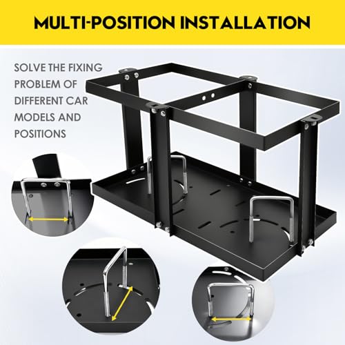 Image of Gas Can Holder for Trailer, Fuel Jug Holder 4 Fixed Columns & Locking Strap | Fit for Holding Two 5 to 5.5 Gallon Gas Cans（Compatible with VP Racing 5.5 Gallon Fuel Cans）