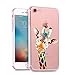 iPhone 7 Case,Cute Novelty Animal Pattern on Soft TPU Silicone Protective Skin Ultra Slim & Clear with Unique Design Gift Bumper Back Cover for iPhone 7,Painting Giraffe M012