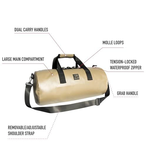 Rothco Waveguard Bolsa de Tela Impermeable para Almacenamiento Seco y Viajes - Verde Oliva miniatura 4