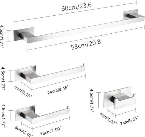 4-Piece Stainless Steel Bathroom Set - Save 50% - Image 7