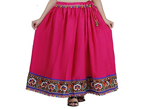 Women Maxi Skirt (KS--35430_Pink_Free Size)-image-47