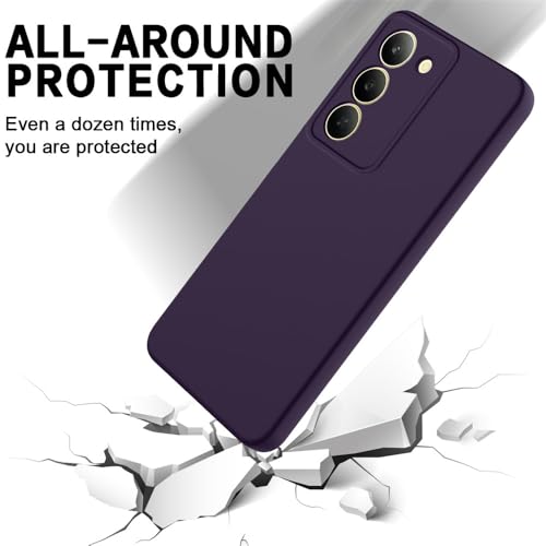 Image of Back Cover for Mi Redmi 15 5G | Full Camera Protection | Premium Liquid Silicon Case | Flexible Bumper Case for Mi Redmi 15 5G (Dark Purple)