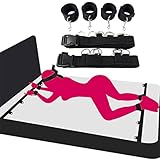NFHRUKRE Sex Toys BDSM Self Bondage Gear & Accessories Bondaged Bed Tie Downs Sex Hand Cuff Bracelets Bed Restraints Belts for Wrists and Ankles Bar for King Queen Sized Bed Under Bed Sweatshirt