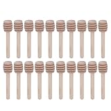 20 Stück Honigstäbchen aus Holz, 7,9 cm Mini-Honiglöffel, tropffrei, Rührstäbchen, Rührstäbchen für Zuhause, Hochzeit, Party
