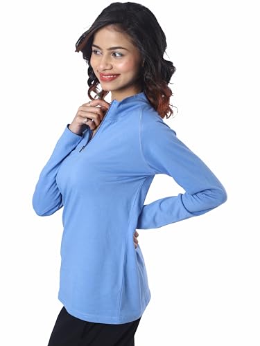 Image of London Hills Women's Cotton Regular Fit Tshirt Full Sleeve Zipper Tshirt T-Shirt Full Sleeves